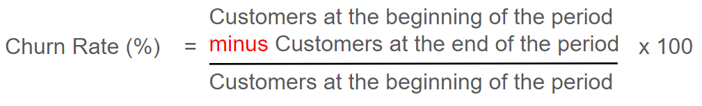 churn rate formula